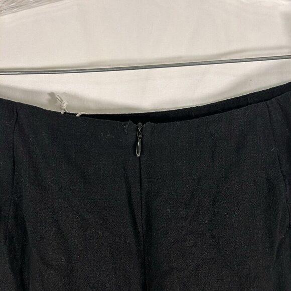 New Princess Polly Selby Mini Skirt Women's 12 Black Zip Back Linen Blend - Picture 4 of 5